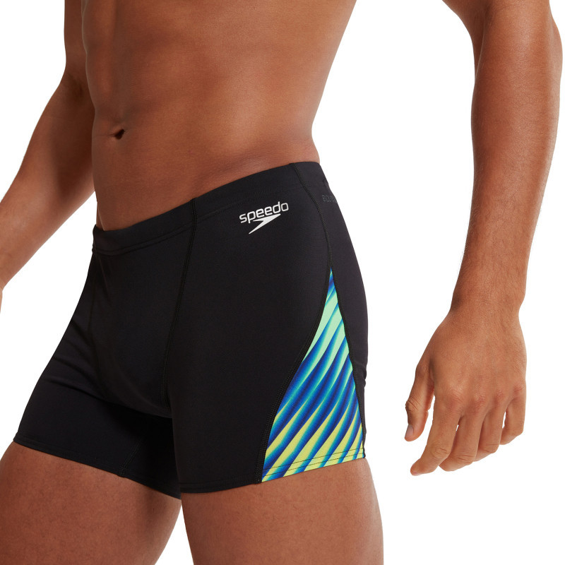 SPEEDO Allover Digital V-Cut Aquashort Blue Green - Boxer Natation | Les4Nages