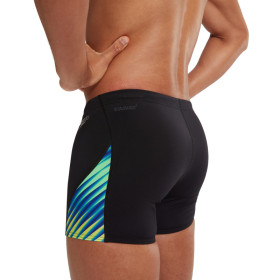 SPEEDO Allover Digital V-Cut Aquashort Blue Green - Boxer Natation