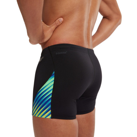 SPEEDO Allover Digital V-Cut Aquashort Blue Green - Boxer Natation | Les4Nages