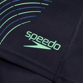 SPEEDO Tech Print Aquashort Navy Green - Boxer Natation