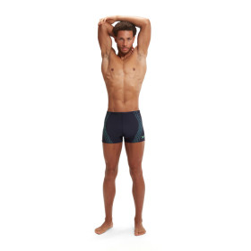 SPEEDO Tech Print Aquashort Navy Green - Boxer Natation