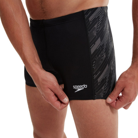 SPEEDO H Boom Panel Aquashort Black White - Boxer Natation | Les4Nages