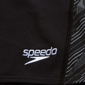 SPEEDO H Boom Panel Aquashort Black White  - Boxer Natation