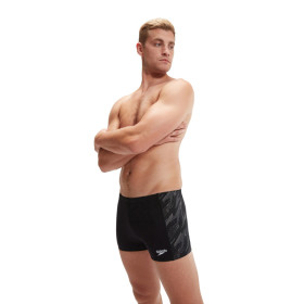 SPEEDO H Boom Panel Aquashort Black White  - Boxer Natation