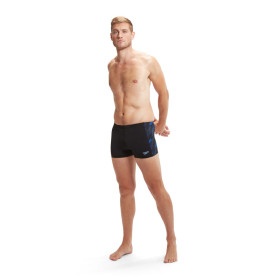 SPEEDO H Boom Panel Aquashort Black Blue  - Boxer Natation