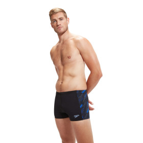 SPEEDO H Boom Panel Aquashort Black Blue  - Boxer Natation