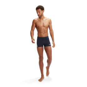 SPEEDO SPLICE Aquashort Navy Green   - Boxer homme natation