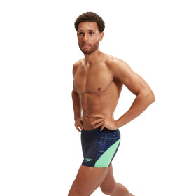 SPEEDO SPLICE Aquashort Navy Green   - Boxer homme natation