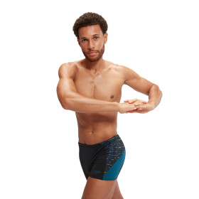 SPEEDO Aquashort SPLICE Black Blue  - Boxer homme natation