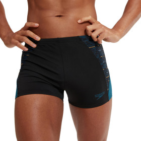 SPEEDO Aquashort SPLICE Black Blue  - Boxer homme natation