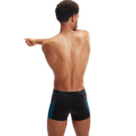 SPEEDO Aquashort SPLICE Black Blue  - Boxer homme natation