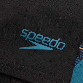 SPEEDO Aquashort SPLICE Black Blue  - Boxer homme natation