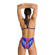 ARENA SPEED STRIPES Challenge Back - Navy Multi Red - Maillot Natation Femme 1 piece 