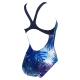 Arena PALM PRINT - Swim Pro Back - Navy Multi - Maillot Natation Femme 1 piece 