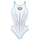 ARENA One ELETRIC - White Mint Silver - Maillot Natation Femme 1 piece 