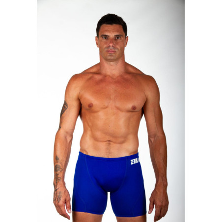 ZEROD BOXER Blue Light Blue - Aquashort boxer Natation Homme | Les4Nages