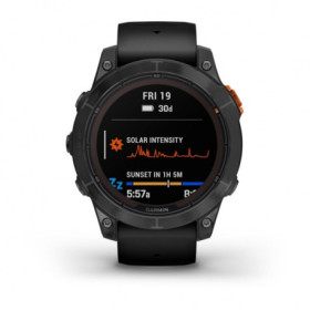 GARMIN FENIX 7 Pro Solar Edition - Gray avec bracelet noir - Montre GPS Running