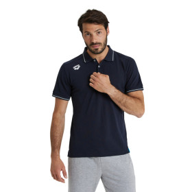 Tee shirt  Arena Team Poloshirt Solid Cotton Navy