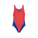 ARENA Solid swim tech Junior Fluo Red Neon Blue