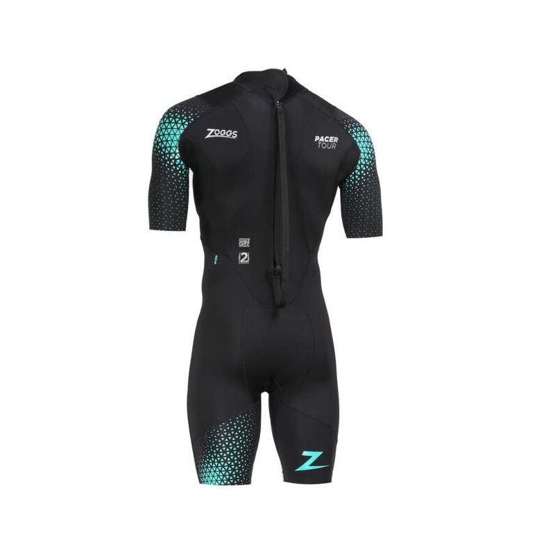 Zoggs PACER Tour SHORTY Black Blue - Combinaison Swimrun Homme