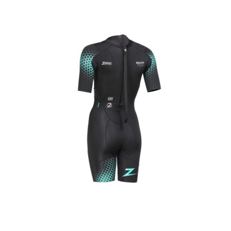 Zoggs PACER Tour SHORTY Black Blue - Combinaison Swimrun Femme