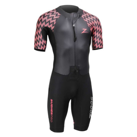 Zoggs RUSHER PRO SHORTY MAN Black Red - Combinaison Swimrun Homme | Les4Nages
