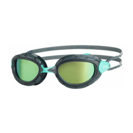 ZOGGS Predator Titanium Reactor SMALL FIT - Grey Turquoise Reactor Titanium - Lunettes Triathlon et natation | Les4Nages