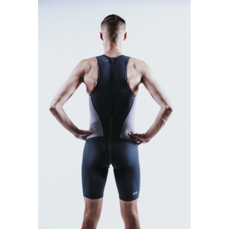 Trifonction Triathlon ZEROD RACER Homme Cinder Grey sans manches | Les4Nages