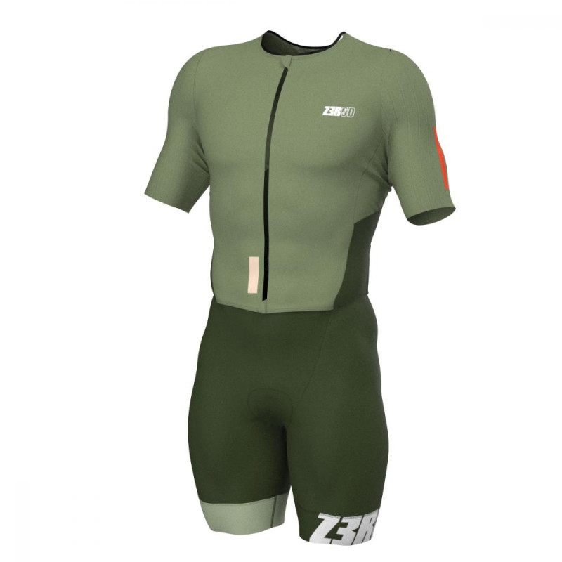 Trifonction Triathlon ZEROD TTSuit RACER HOMME Cedar Green Avec Manches