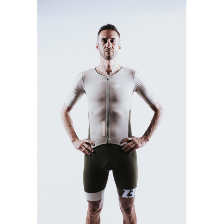 ZEROD TTSuit RACER Cedar Green - Trifonction Triathlon Homme manches courtes | Les4Nages