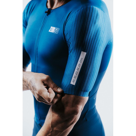 Trifonction Triathlon ZEROD TTSuit RACER HOMME Deep Ocean Avec Manches | Les4Nages