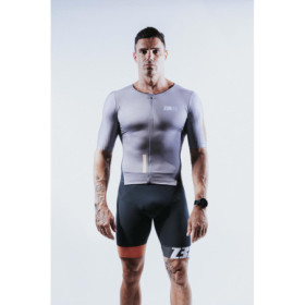 ZEROD TTSuit RACER Cinder Grey - Trifonction Triathlon Homme manches courtes