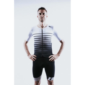 Trifonction Triathlon ZEROD TTSuit RACER HOMME Faded Mariniere  Avec Manches