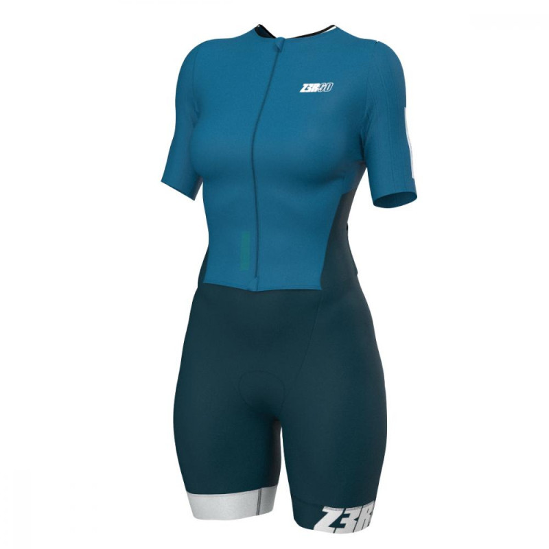 Trifonction Triathlon ZEROD TTSuit RACER FEMME Deep Ocean  Avec Manches