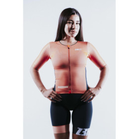 Trifonction Triathlon ZEROD TTSuit RACER FEMME Fusion Coral Avec Manches