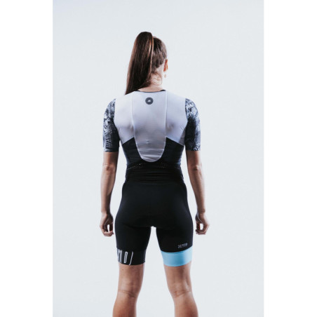 Trifonction Triathlon ZEROD TTSuit RACER FEMME Tropadelic Avec Manches | Les4Nages