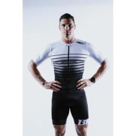 ZEROD Racer TT  Faded Mariniere  - Singlet Triathlon Homme manches courtes