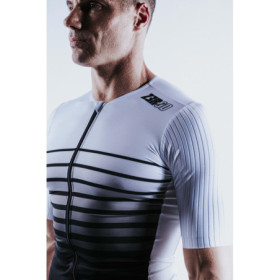 ZEROD Racer TT  Faded Mariniere  - Singlet Triathlon Homme manches courtes