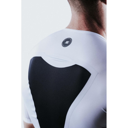 ZEROD Racer TT Faded Mariniere - Singlet Triathlon Homme manches courtes | Les4Nages