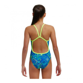 FUNKITA (6-14ans) Help Me Rhombus Girl Single Strap - Maillot de bain Natation Fille 1 piece