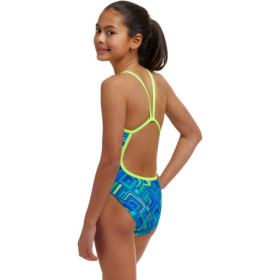 FUNKITA (6-14ans) Help Me Rhombus Girl Single Strap - Maillot de bain Natation Fille 1 piece