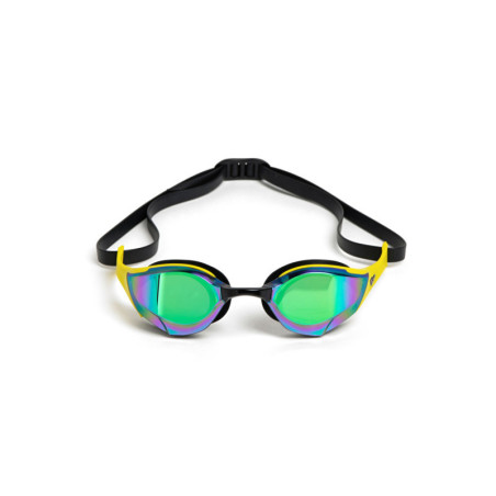 ARENA Cobra EDGE Swipe Mirrror  Emerald Yellow Black - Lunettes Natation