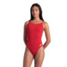 Arena SOLID Lace Back  Red White  - Maillot de bain natation femme 