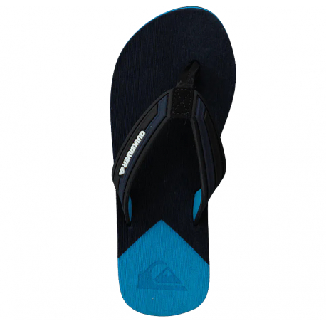 Tongs Junior Quiksilver - Molokai New Wave Deluxe Youth - Black Blue XKBB