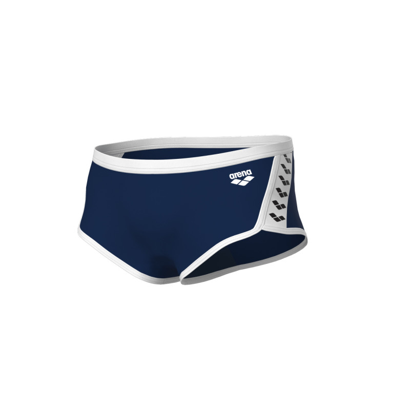 Arena ICONS Swim Low Waist Short Navy White - Boxer Natation Homme | Les4Nages