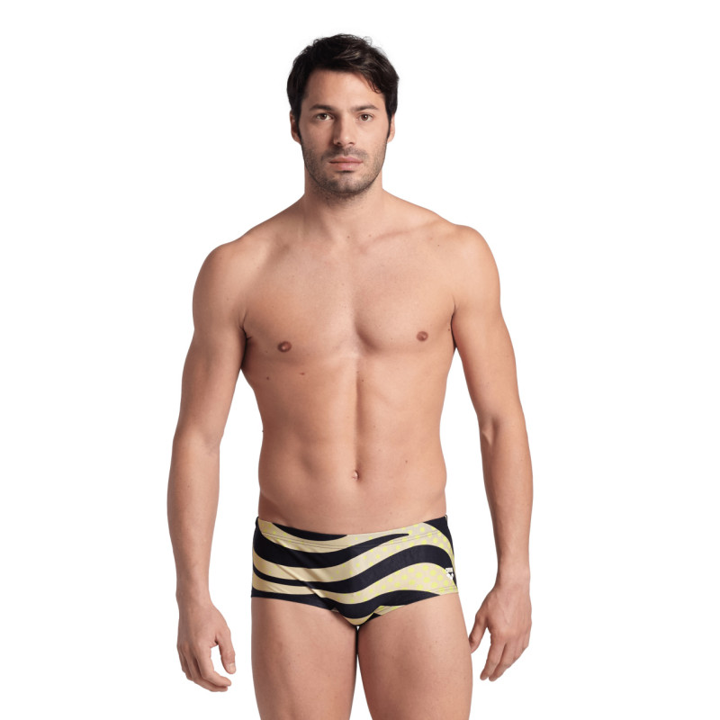 Arena MULTI STRIPES Swim Low Waist Short BLACKMULTI - Boxer Natation Homme | Les4Nages