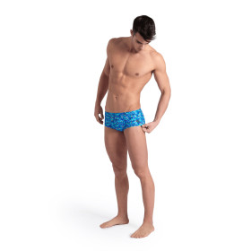 Arena POOLTILES Swim Low Waist Short BLUEMULTI - Boxer Natation Homme