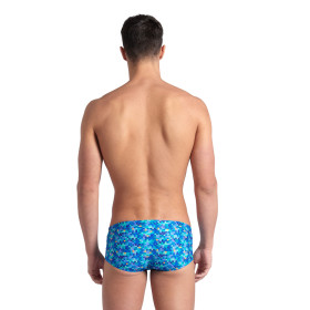 Arena POOLTILES Swim Low Waist Short BLUEMULTI - Boxer Natation Homme