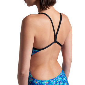 POOLTILES Challenge Back  BLACK-BLUEMULTI  -  Maillot de Bain Arena Femme