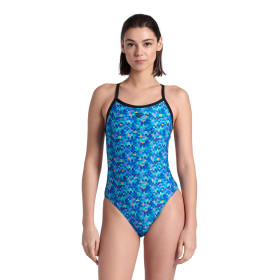 POOLTILES Challenge Back  BLACK-BLUEMULTI  -  Maillot de Bain Arena Femme